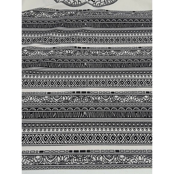 5th and Love Dress Shift Black White Aztec Print 3/4 Sleeve  Abstract Sz M - Picture 7 of 12